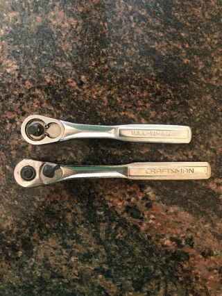 2 Vintage Craftsman 3/8” Drive Ratchets (made In The Usa)