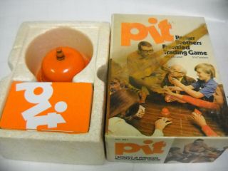 Vintage 1973 Pit Frenzied Trading Card Game,  Parker Bros.  Complete Orange Bell