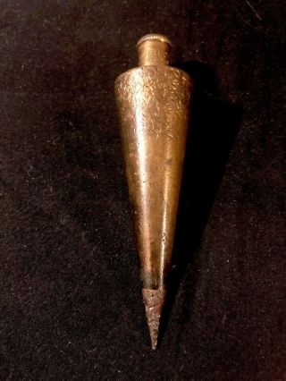 Vintage B.  K.  Elliot Co.  Pittsburgh Pa 12 Ounce Brass Plumb Bob With Steel Point