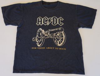 Acdc - For Those About To Rock (we Salute You) 2 Sided True Vintage Oz T Shirt
