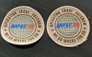 Vintage Operation Iraqi Freedom Aafes Military Patches