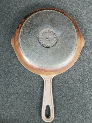 Vintage Le Creuset France Small Brown Enameled Iron Fry Pan Skillet 6 1/4 