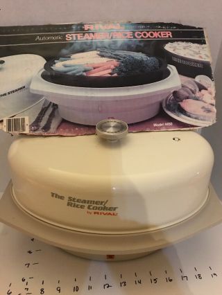 Vintage Rival Automatic Steamer And Rice Cooker Model 4450 Auto Shut Off C93