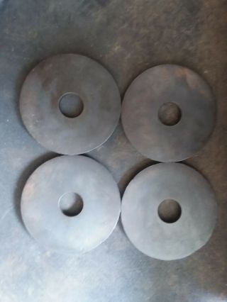 (2) Pair 4 5 lb pound Vintage Rare Antique York Barbell Olympic Weights 20 lbs 2