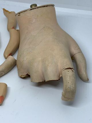 Vintage Female Mannequin Hand Broken With Extra Fingers Creepy Halloween Prop 3