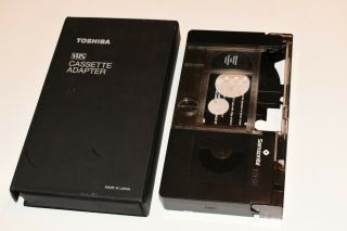 Vintage Toshiba Samsonite Vhs - C Cassette Adapter Vhs W/ Case Made In Japan