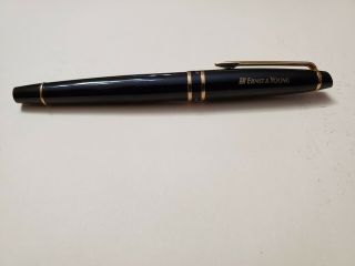 Waterman Expert Rollerball Pen,  Vintage,  Black With Gold Trim