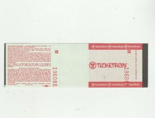 Rare Vintage Metallica Feb 26 1989 Charlotte NC Concert Ticket 2