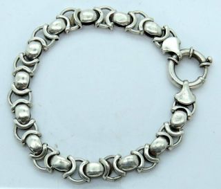 Lovely Vintage Chunky Sterling Silver Chain Link Braclet
