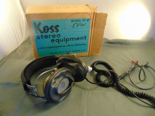 Vintage Koss Stereo Headphones Model Ps 5 Vw Cushion Head Piece Ears Listening