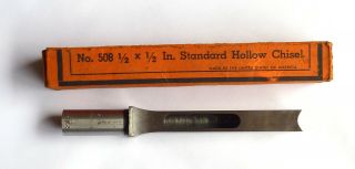 Vintage Standard Hollow Mortise Chisel Insert 1/2 " X /2 " Usa
