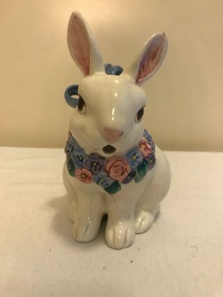 1993 Vintage Fitz and Floyd Cute Botanical Rabbit Bunny Creamer Pitcher Retired 3