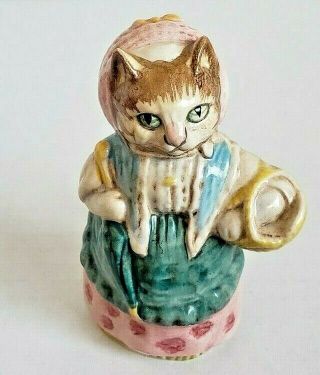 Vintage Beatrix Potter Cousin Ribby Cat 1970 Beswick England Collectible Figure