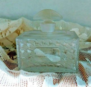 Vintage Christian Dior Perfume Bottle With Art Deco Stopper
