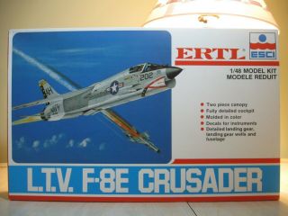 Vintage Ertl Esci 1/48 L.  T.  V.  F - 8e Crusader (vf - 162,  Vmf (aw) 312/france) 8202