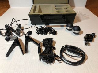 Vintage Realistic Pro - 100 Dual Dynamic Microphone Set In Case With