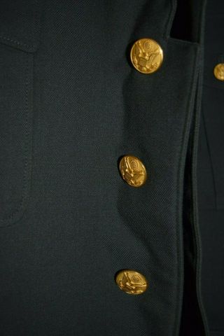 Vintage World War II Army Green Military Uniform Jacket Men ' s Size 46 L Long 2
