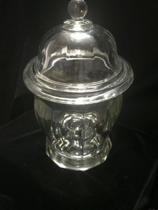 Vintage Clear Glass Cookie Jar