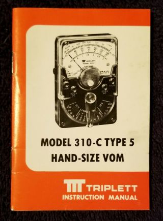 TTT Triplett VOM Volt Ohm Meter Model 310C Type 5 3022 4