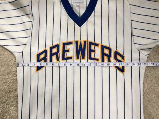 Vintage Sand Knit Milwaukee Brewers Retail Authentic Game Jersey MLB 1978 - 1980 5