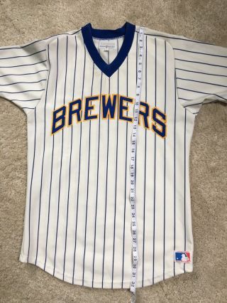 Vintage Sand Knit Milwaukee Brewers Retail Authentic Game Jersey MLB 1978 - 1980 6