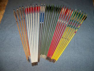 30 Vintage Wood Arrows Longbow Recurve Bow Bow Archery