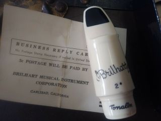 Vintage Brilhart Tonalin 2 Tenor Sax/saxophone Mouthpiece,  Sr.  98204
