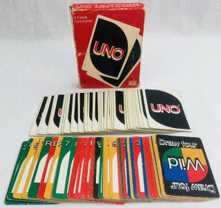 Vintage Uno Card Game 1978 Family Game Complete 108 Card Deck