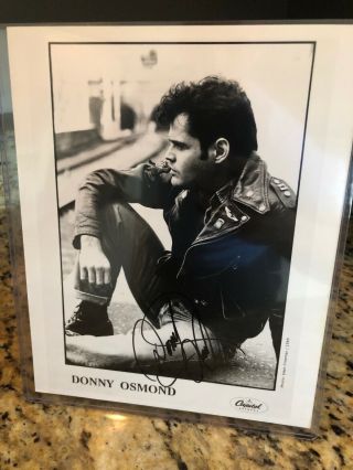 Hand Signed Donny Osmond 8x10 Photo Glossy Autographed Vintage Stunning