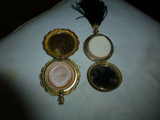 TWO VINTAGE COMPACTS - LANCOME AND ESTEE LAUDER - BOTH LOOK LIKE POCKET WATCHES 3