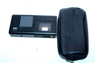 Vintage Ibm Portable Mini Cassette Voice Recorder Dictaphone With Case Japan