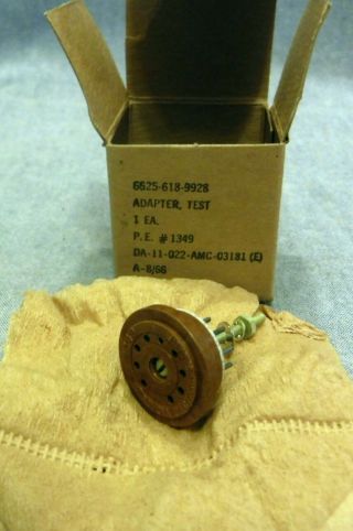 Vintage Pomona Electronics 9 Pin Test Adapter 1349 Tube Socket Saver 1966 A