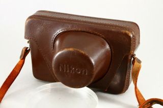 Vintage Nikon Leather Case For Nikon S,  S2,  Rangefinder Camera,  From Jp 4