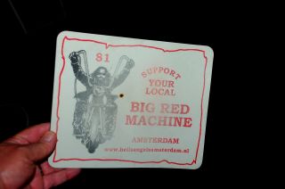Hells Angels Vintage Amsterdam Support Your Local Big Red Machine Mouse Pad 81