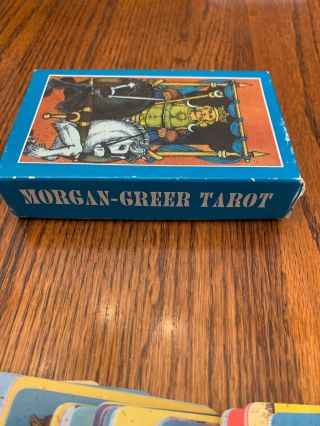Vintage 1979 MORGAN GREER 78 Tarot Card Deck W/ Instruction Book Box 4