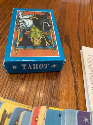 Vintage 1979 MORGAN GREER 78 Tarot Card Deck W/ Instruction Book Box 5