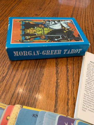 Vintage 1979 MORGAN GREER 78 Tarot Card Deck W/ Instruction Book Box 6