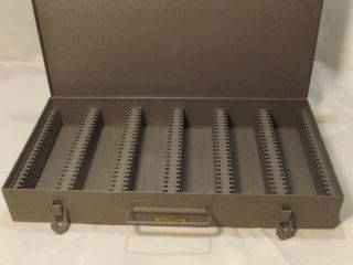 Vintage 35mm Slide Brumberger Metal Box Tray File Coin Case Holder