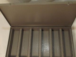 Vintage 35mm Slide BRUMBERGER Metal Box Tray File Coin Case Holder 2