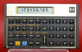 Vintage Hewlett Packard Hp 12c Financial Calculator W/ Sleeve (made In Usa)