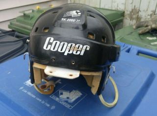 Vtg Hockey Helmet Cooper Sk2000m Jr Size Full Ears Protection Parts