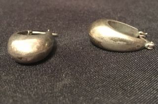 Vintage Sterling Silver 925 Hoop Drop Earrings