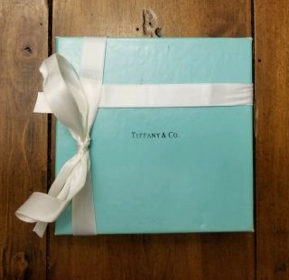 Authentic Vintage Tiffany & Co.  Medium Box 5.  75 " Robbin Egg Blue Ribbon