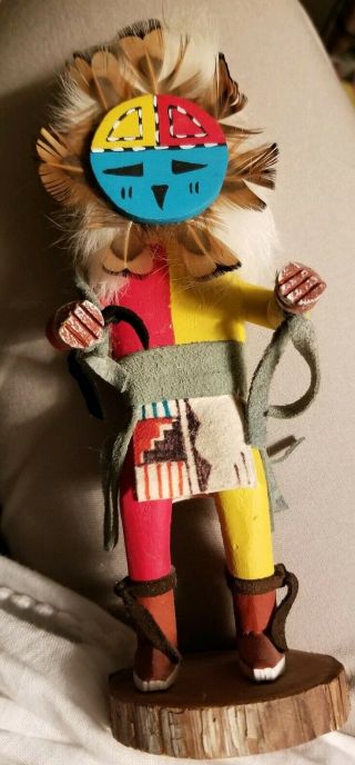 Vintage Sunface Hopi Kachina Doll Handmade And Signed By Jay Snyder 8 " Tall