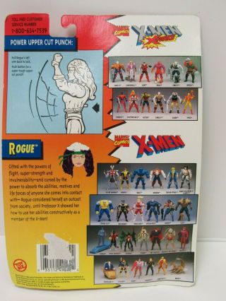 Vintage 90 ' s Marvel X - Men Mutant Heroes Rogue Toy Action Figure 4