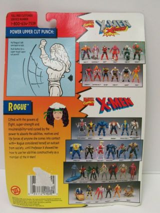 Vintage 90 ' s Marvel X - Men Mutant Heroes Rogue Toy Action Figure 5