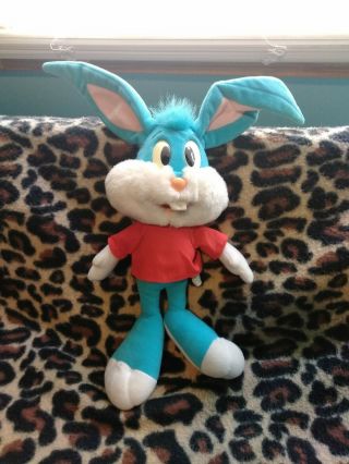 Vintage 1990 Warner Bros Tiny Toons Plush Buster Bunny Stuffed Animal Playskool
