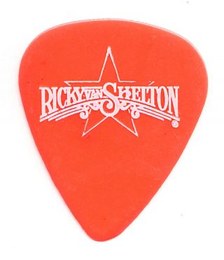 Vintage Ricky Van Shelton Red Guitar Pick - 1993 Tour