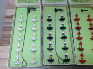 Set of 5 Vintage Subbuteo Table Soccer 00 Scale Players With Boxes - Sp 2
