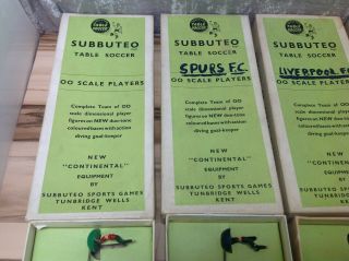 Set of 5 Vintage Subbuteo Table Soccer 00 Scale Players With Boxes - Sp 3